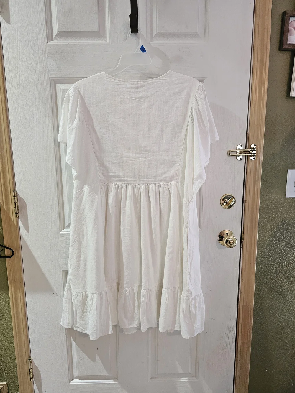 Knox Rose White Midi Dress with Multicolor Embroidered Stripes - Picture 2 of 6